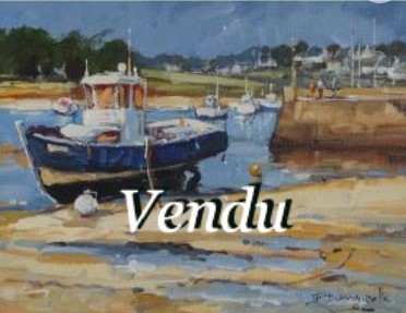 “Scène de port Breton” -Vendu